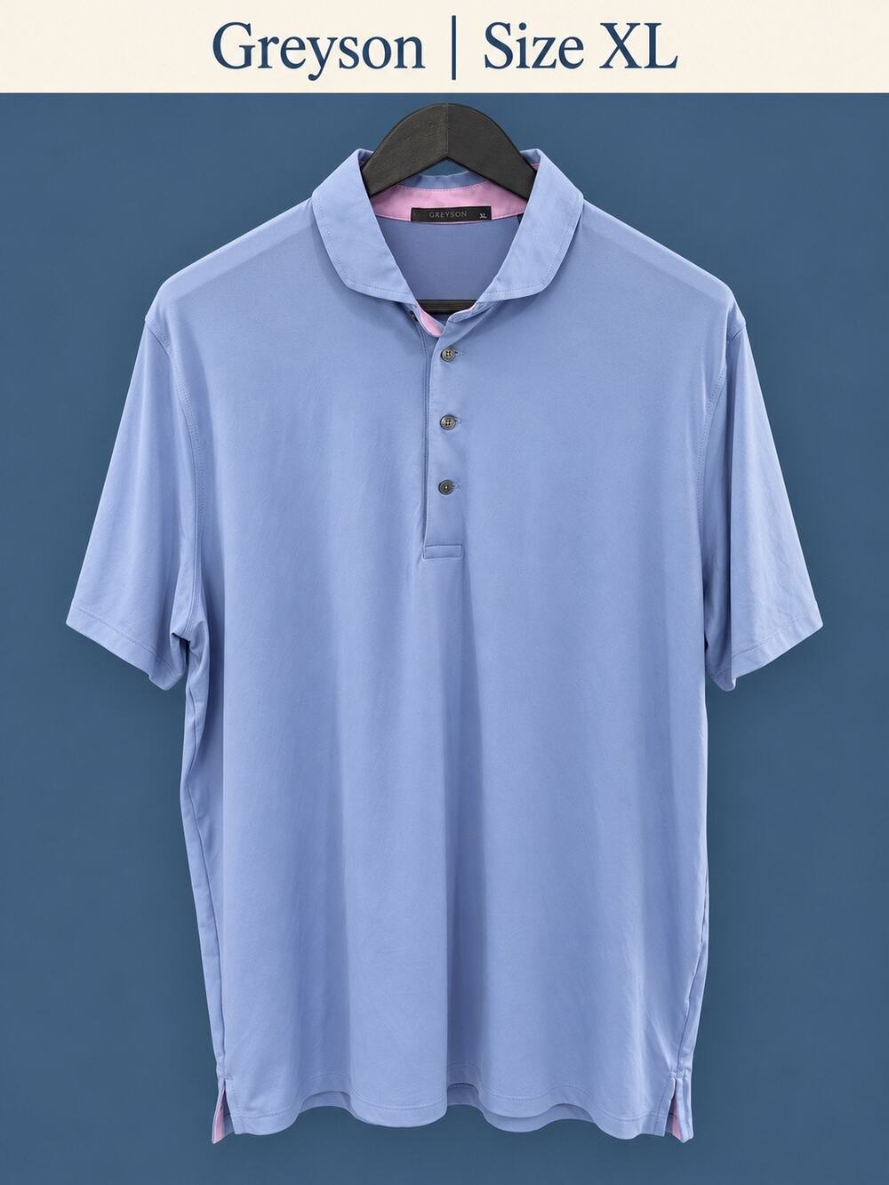 Greyson Men’s XL Periwinkle Blue Performance Golf Polo NWOT